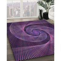 Patterned Deep Purple Rug, pat1639pur