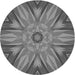 Sideview of Patterned Dark Gray Novelty Rug, pat163