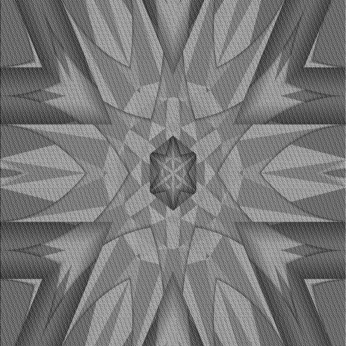 Patterned Dark Gray Novelty Rug, pat163