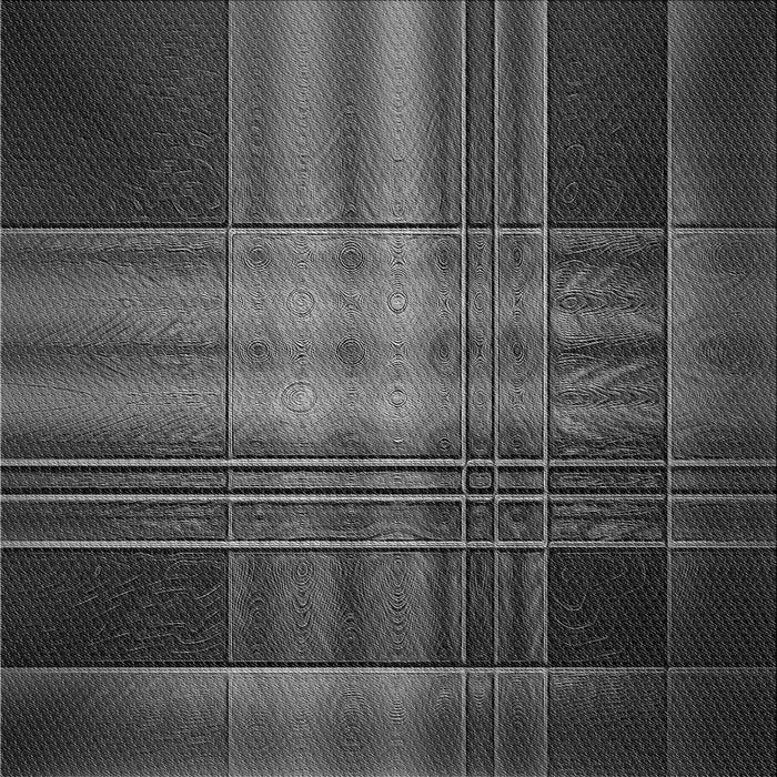 Round Patterned Charcoal Black Rug, pat164gry