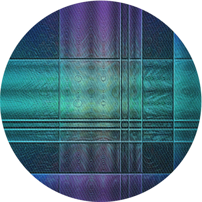 Square Machine Washable Transitional Light Sea Green Rug in a Living Room, wshpat164lblu