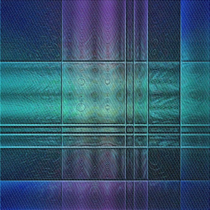 Round Patterned Light Sea Green Rug, pat164lblu