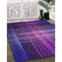 Patterned Purple Plum Purple Rug, pat164pur