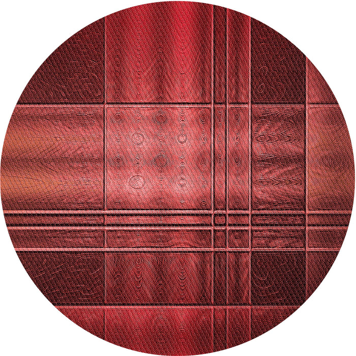 Square Patterned Red Rug, pat164rd