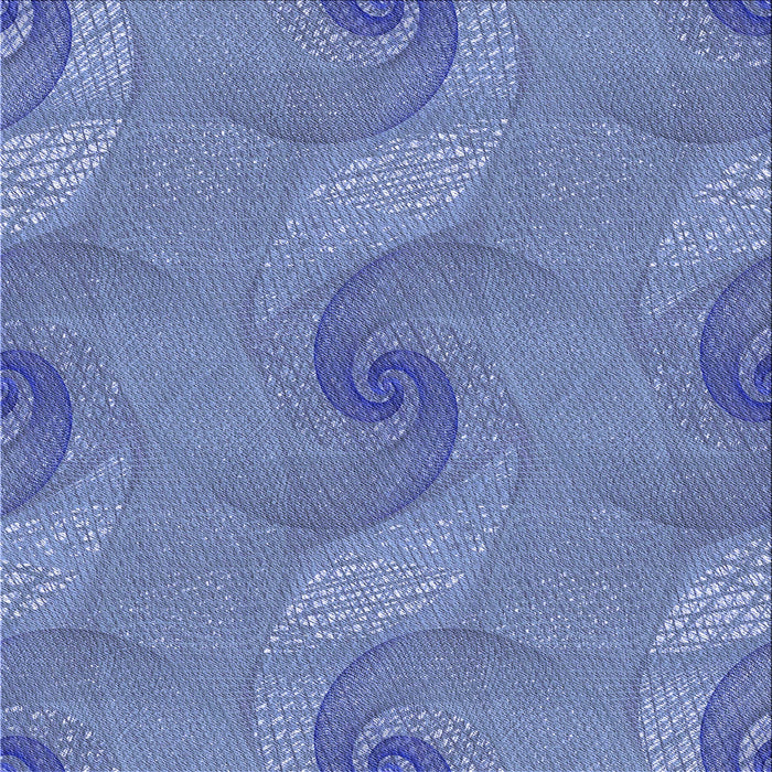 Round Patterned Sky Blue Rug, pat1640blu