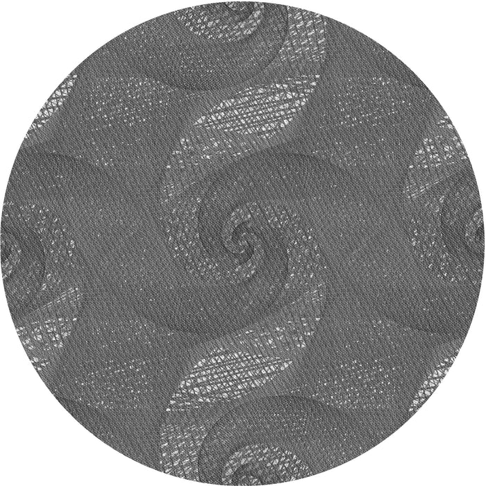 Square Patterned Gunmetal Gray Rug, pat1640gry