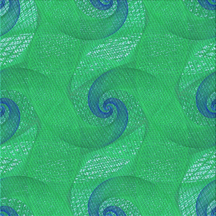 Round Patterned Spring Green Rug, pat1640lblu