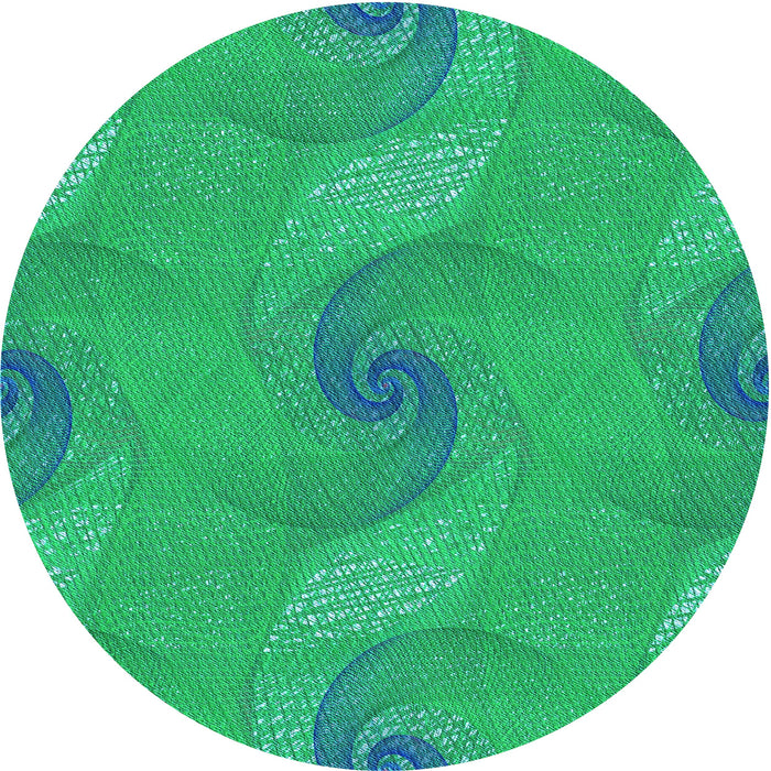Square Machine Washable Transitional Spring Green Rug in a Living Room, wshpat1640lblu