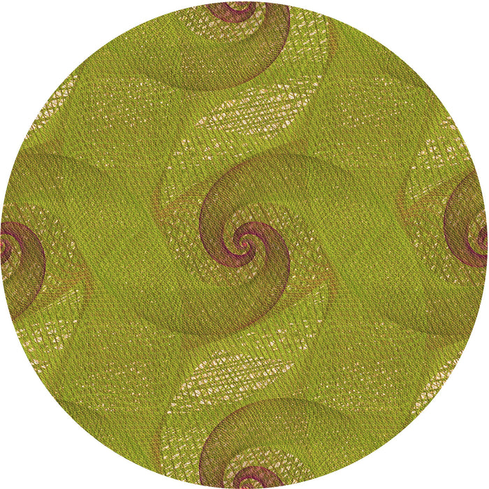 Square Machine Washable Transitional Dark Yellow Green Rug in a Living Room, wshpat1640org