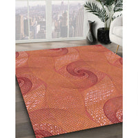 Patterned Orange Rug, pat1640rd