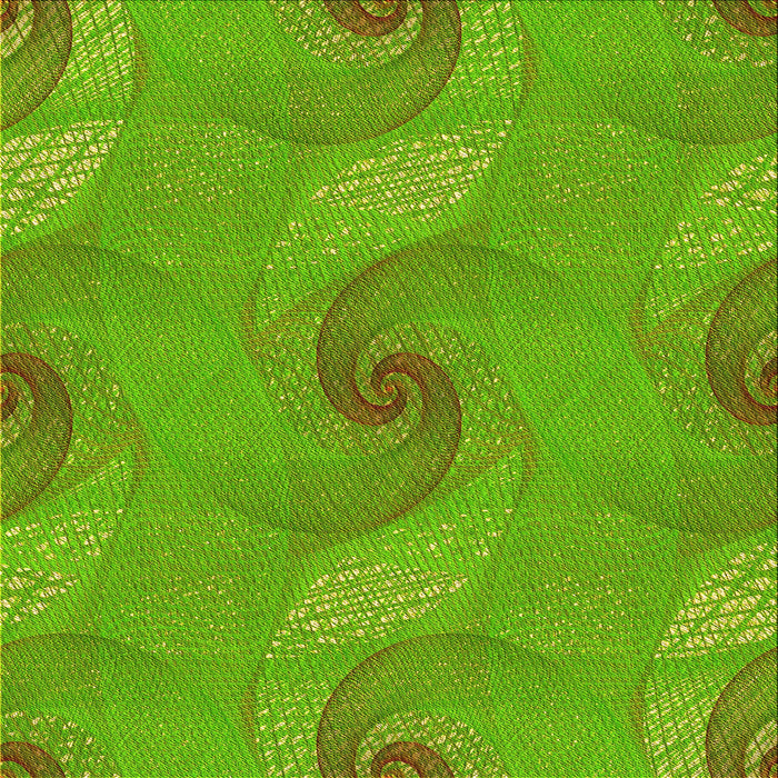 Round Patterned Bright Green Rug, pat1640yw