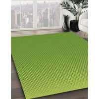 Patterned Pistachio Green Rug, pat1641brn