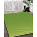 Machine Washable Transitional Pistachio Green Rug in a Family Room, wshpat1641brn