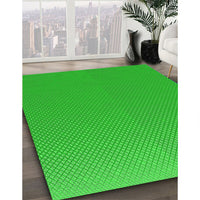 Patterned Lime Green Rug, pat1641grn