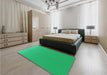 Patterned Spring Green Rug in a Bedroom, pat1641lblu