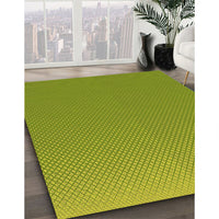 Patterned Pistachio Green Rug, pat1641org