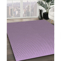 Patterned French Lilac Purple Rug, pat1641pur