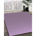 Machine Washable Transitional French Lilac Purple Rug in a Family Room, wshpat1641pur