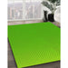 Machine Washable Transitional Bright Green Rug in a Family Room, wshpat1641yw