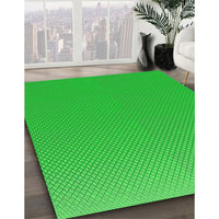 Patterned Neon Green Novelty Rug, pat1641