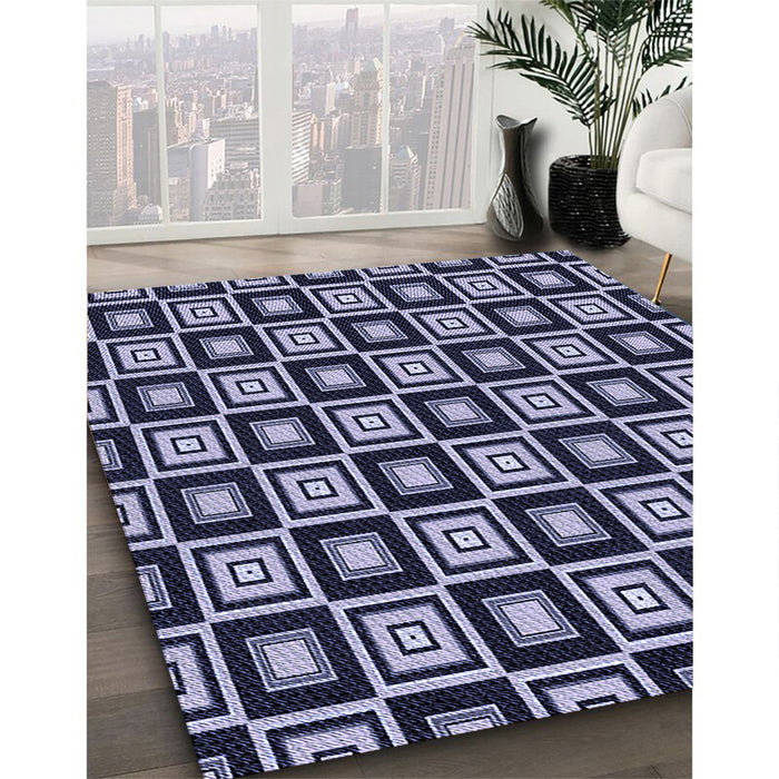 Machine Washable Transitional Night Blue Rug in a Family Room, wshpat1642blu