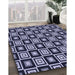 Machine Washable Transitional Night Blue Rug in a Family Room, wshpat1642blu
