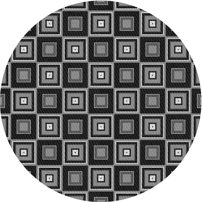 Square Machine Washable Transitional Midnight Gray Rug in a Living Room, wshpat1642gry