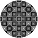 Square Machine Washable Transitional Midnight Gray Rug in a Living Room, wshpat1642gry