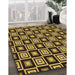 Machine Washable Transitional Yellow Rug in a Family Room, wshpat1642org
