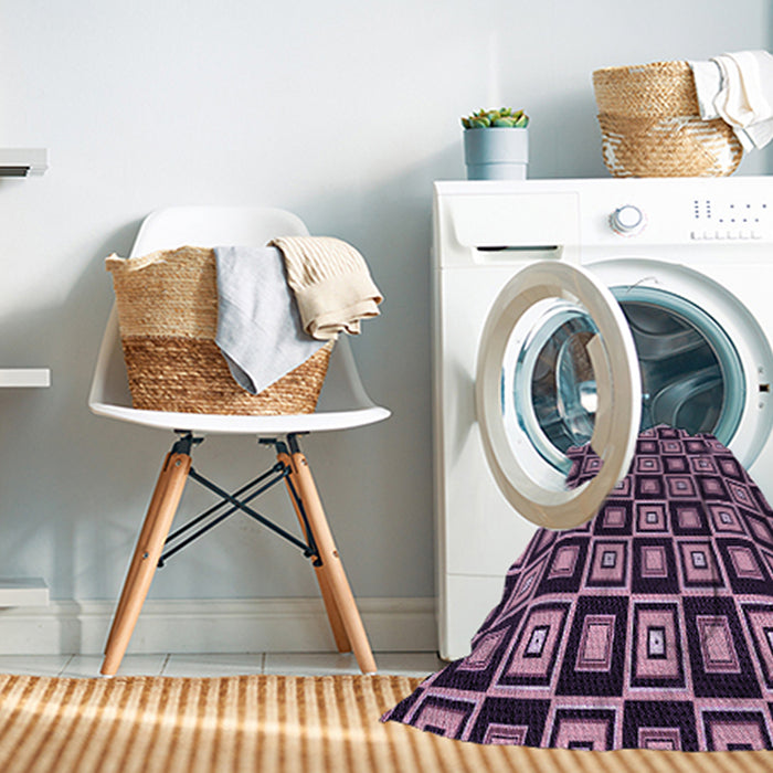 Machine Washable Transitional Deep Purple Rug in a Washing Machine, wshpat1642pur