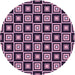 Square Machine Washable Transitional Deep Purple Rug in a Living Room, wshpat1642pur