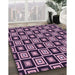 Machine Washable Transitional Deep Purple Rug in a Family Room, wshpat1642pur
