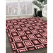 Machine Washable Transitional Pastel Red Pink Rug in a Family Room, wshpat1642rd