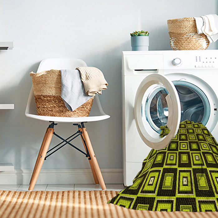 Machine Washable Transitional Midnight Gray Rug in a Washing Machine, wshpat1642yw