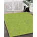 Machine Washable Transitional Green Rug in a Family Room, wshpat1643brn