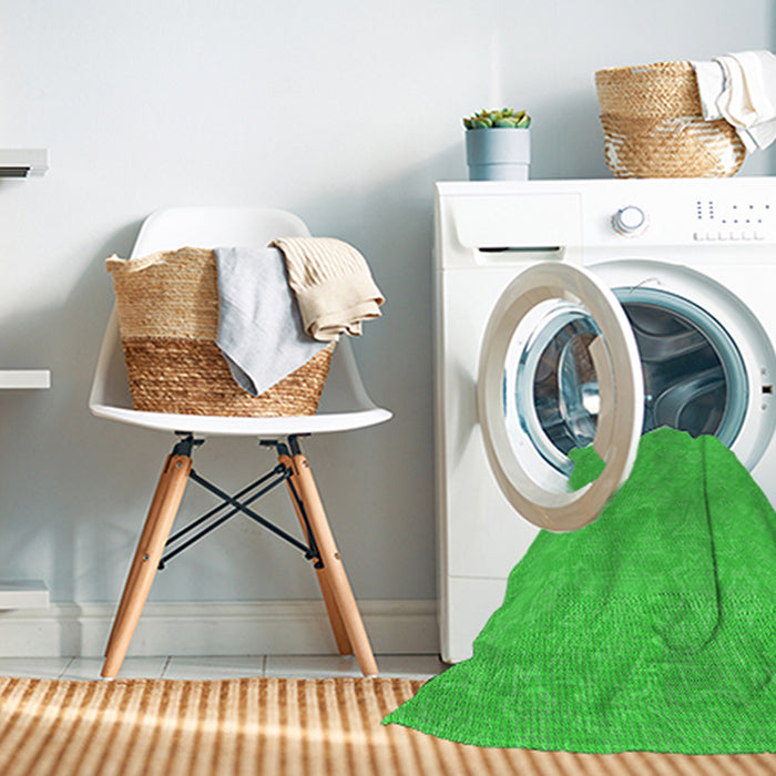 Machine Washable Transitional Lime Green Rug in a Washing Machine, wshpat1643grn