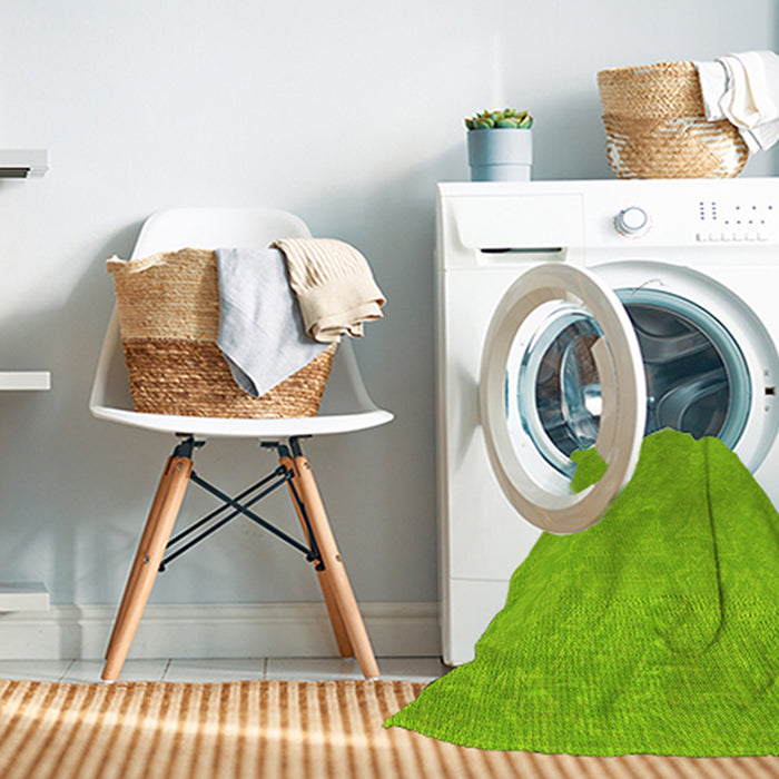 Machine Washable Transitional Green Rug in a Washing Machine, wshpat1643yw