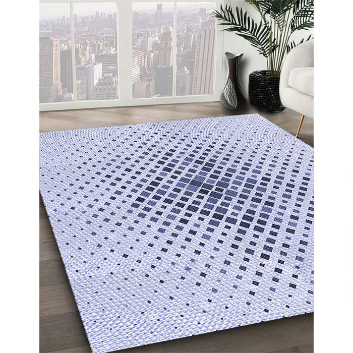 Machine Washable Transitional Lavender Blue Rug in a Family Room, wshpat1644blu
