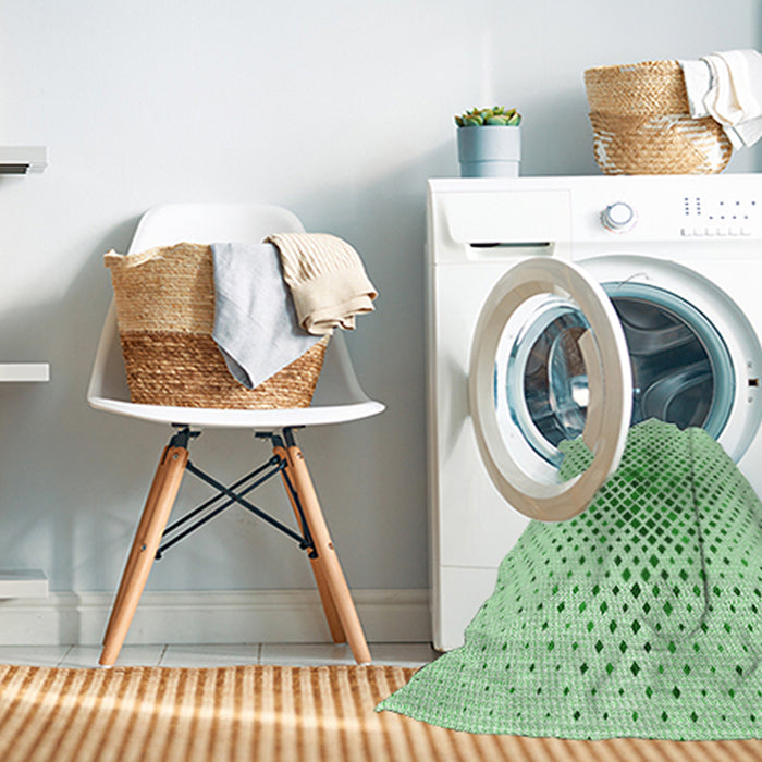 Machine Washable Transitional Mint Green Rug in a Washing Machine, wshpat1644grn