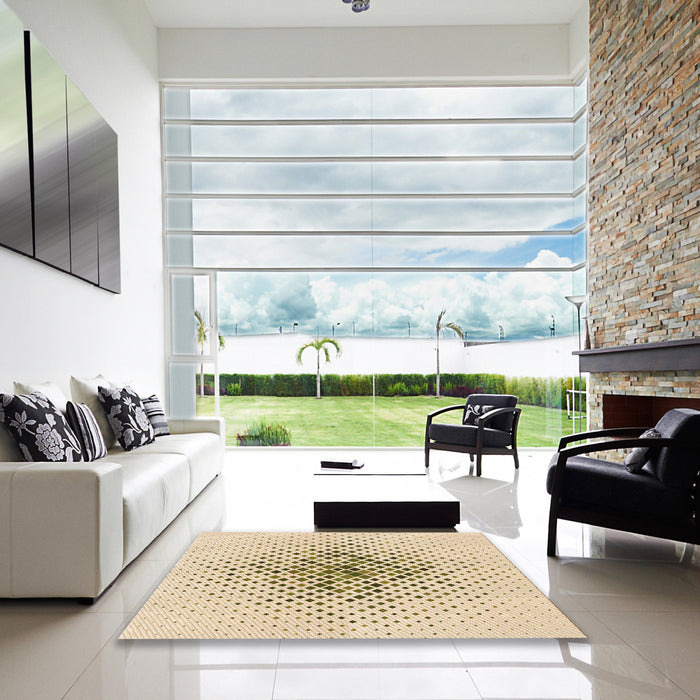 Machine Washable Transitional Bronze Brown Rug in a Kitchen, wshpat1644org