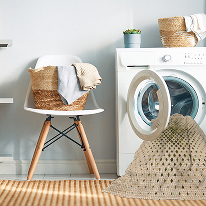 Machine Washable Transitional Bronze Brown Rug in a Washing Machine, wshpat1644org