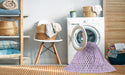 Machine Washable Transitional Lilac Purple Rug in a Washing Machine, wshpat1644pur
