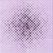 Round Machine Washable Transitional Lilac Purple Rug, wshpat1644pur