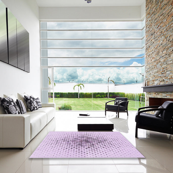 Machine Washable Transitional Lilac Purple Rug in a Kitchen, wshpat1644pur