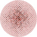 Square Machine Washable Transitional Pink Rug in a Living Room, wshpat1644rd