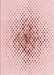 Machine Washable Transitional Pink Rug, wshpat1644rd