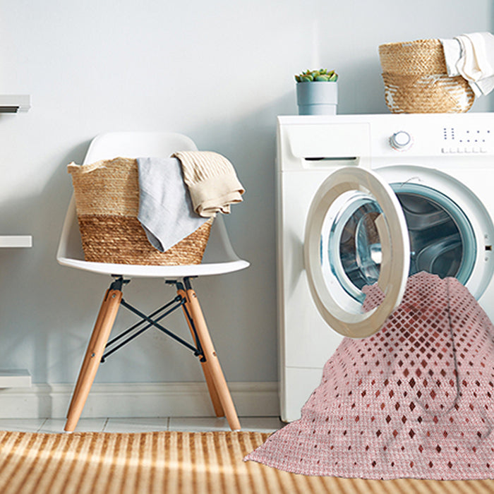Machine Washable Transitional Pink Rug in a Washing Machine, wshpat1644rd