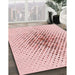 Machine Washable Transitional Pink Rug in a Family Room, wshpat1644rd