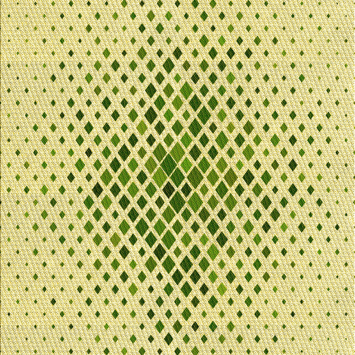 Machine Washable Transitional Green Rug, wshpat1644yw