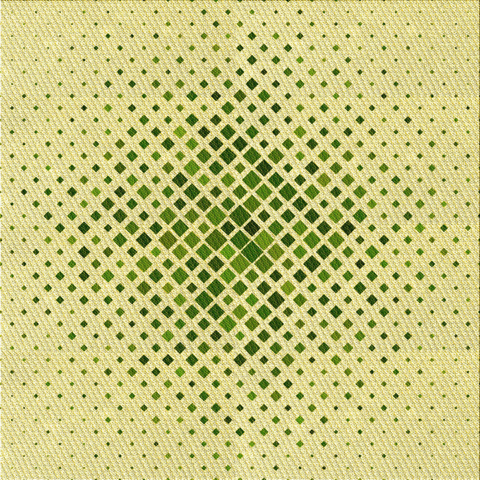 Round Machine Washable Transitional Green Rug, wshpat1644yw
